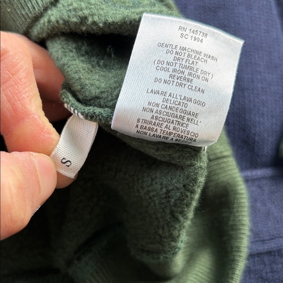 Kingsman Logo Embroidered Cotton and Cashmere Blend Sweatshirt Green Size S - Picture 7 of 7